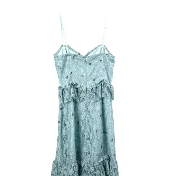 MAJORELLE Aisling lace tiered‎ Gown dress in Baby Blue Size S